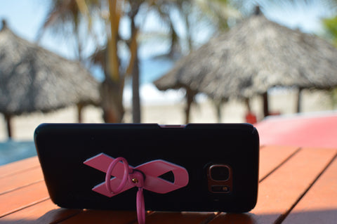 Pink ribbon - Phone holder & stand