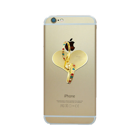 18K Gold plated SWAROVSKI Heart - Phone holder & stand